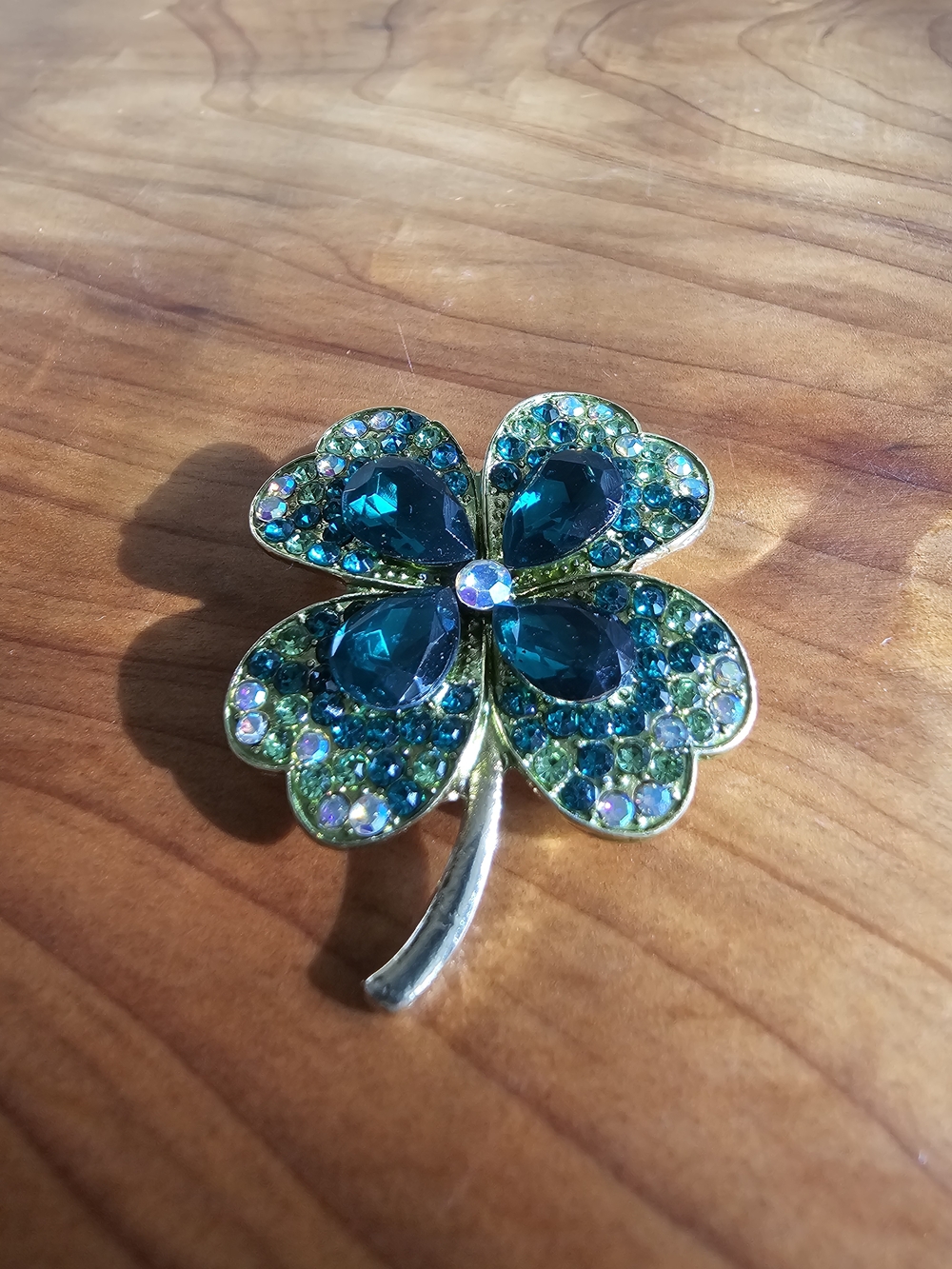 Four-Leaf Clover Brooch - Picture 2 of 6